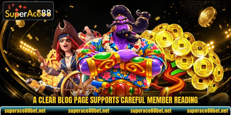 A clear blog page supports careful member reading