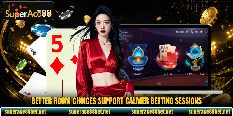 Better room choices support calmer betting sessions Better room choices support calmer betting sessions