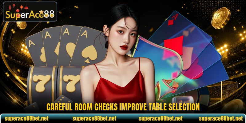 Careful room checks improve table selection Careful room checks improve table selection