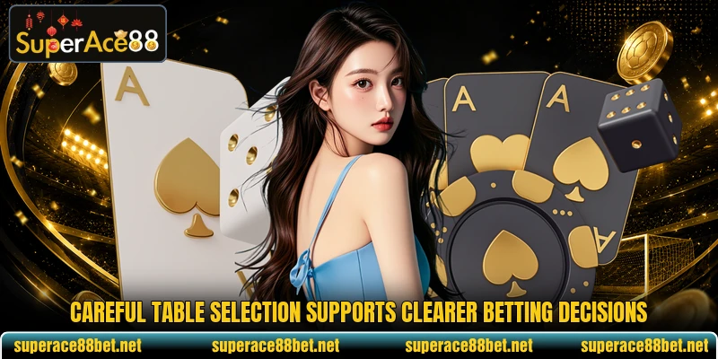 Careful table selection supports clearer betting decisions