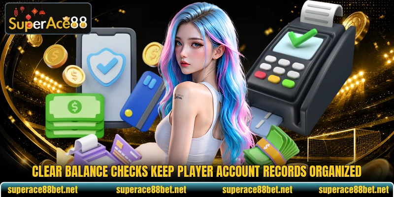Clear balance checks keep player account records organized