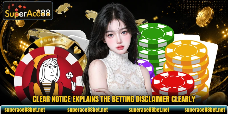 Clear notice explains the betting disclaimer clearly