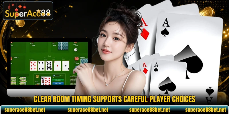 Clear room timing supports careful player choices Clear room timing supports careful player choices