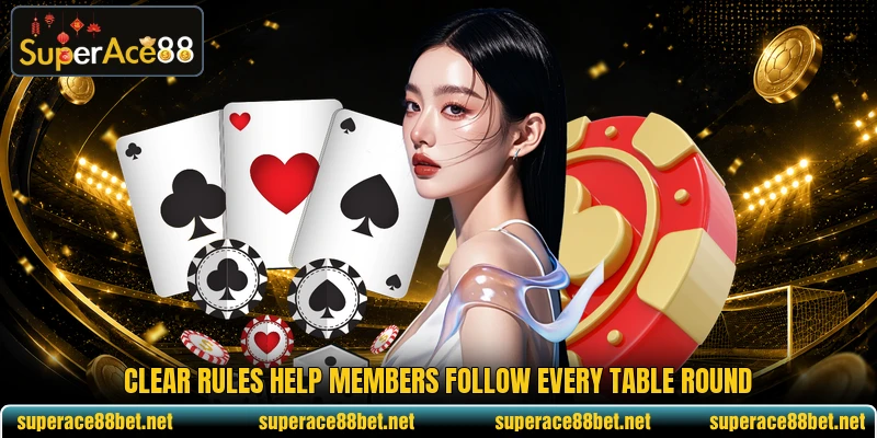 Clear rules help members follow every table round