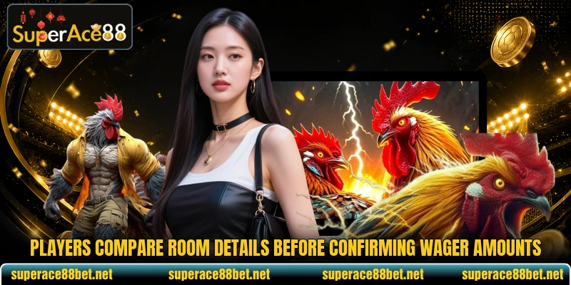 Players compare room details before confirming wager amounts Players compare room details before confirming wager amounts