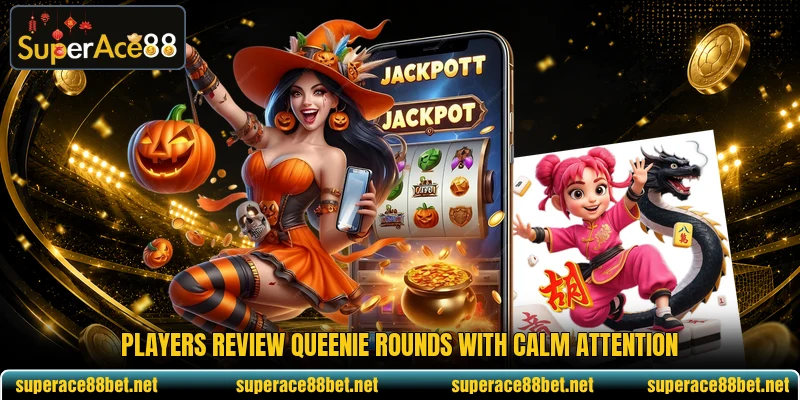 Players review Queenie rounds with calm attention Players review Queenie rounds with calm attention