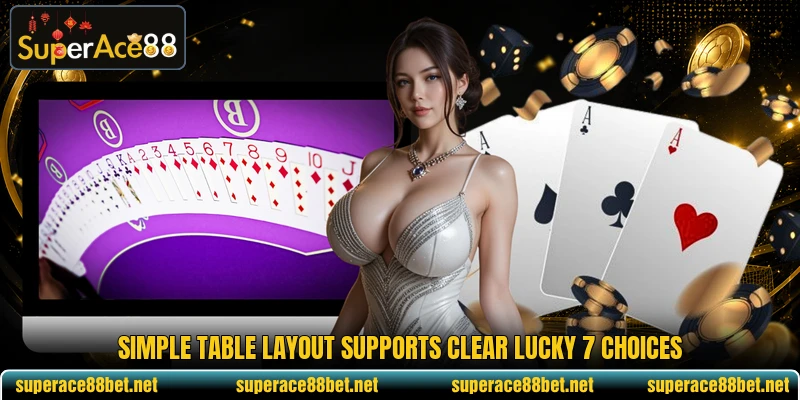 Simple table layout supports clear Lucky 7 choices Simple table layout supports clear Lucky 7 choices
