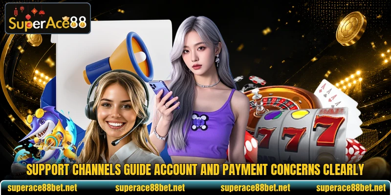 Support channels guide account and payment concerns clearly