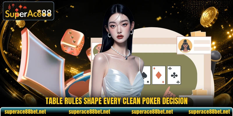 Table rules shape every clean poker decision Table rules shape every clean poker decision